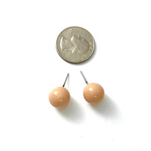 Load image into Gallery viewer, Taupe Ball Stud Earrings