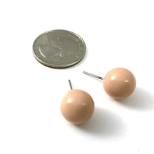 Load image into Gallery viewer, Taupe Ball Stud Earrings