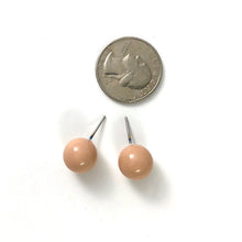 Load image into Gallery viewer, Taupe Ball Stud Earrings