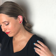 Load image into Gallery viewer, Very Cherry Red &amp; Gold Spike Small Studs Set | As Seen on the CW's Riverdale