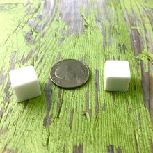 Load image into Gallery viewer, White Jumbo Cube Stud Earrings