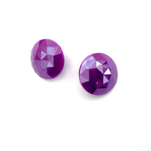Load image into Gallery viewer, Violet Faceted Retro Button Stud Earrings