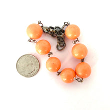 Load image into Gallery viewer, Dark Peach Lucite Bubble Stations Bracelet