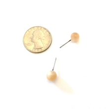 Load image into Gallery viewer, Champagne Moonglow Lucite Ball Stud Earrings