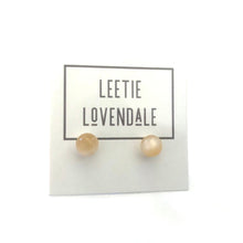 Load image into Gallery viewer, Champagne Moonglow Lucite Ball Stud Earrings