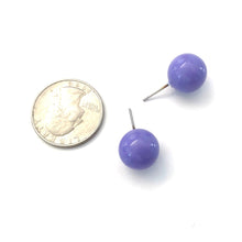 Load image into Gallery viewer, Iris Purple Ball Stud Earrings