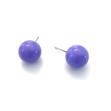 Load image into Gallery viewer, Iris Purple Ball Stud Earrings