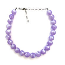 Load image into Gallery viewer, Lavender Purple Marbled Lucite Marco Necklace