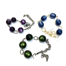 Load image into Gallery viewer, Deep Purple Moonglow Stations Bracelet