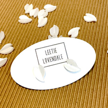 Load image into Gallery viewer, White Moonglow Ivy Leaf Stud Earrings