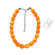 Load image into Gallery viewer, Orange Aura Glow Hex Marco Necklace