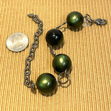 Load image into Gallery viewer, Forest Green Moonglow Stations Bracelet