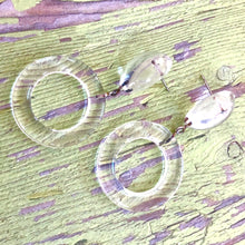 Load image into Gallery viewer, Crystal Clear Donut Drop Earrings