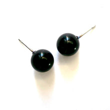Load image into Gallery viewer, Black Petite Lucite Ball Stud Earrings