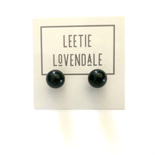 Load image into Gallery viewer, Black Petite Lucite Ball Stud Earrings