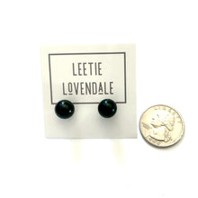 Load image into Gallery viewer, Black Petite Lucite Ball Stud Earrings