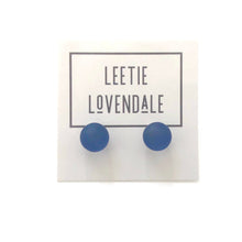 Load image into Gallery viewer, Denim Blue Frosted Lucite Ball Stud Earrings