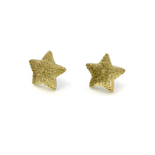 Load image into Gallery viewer, Golden Bling Star Sparkle Stud Earrings