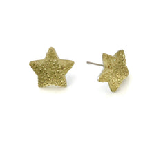 Load image into Gallery viewer, Golden Bling Star Sparkle Stud Earrings