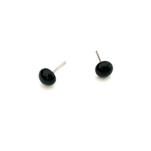 Load image into Gallery viewer, Black Small Retro Button Stud Earrings