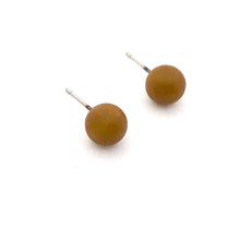 Load image into Gallery viewer, Terracotta Lucite Mini Ball Stud Earrings