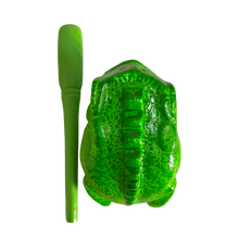 Load image into Gallery viewer, 3" Wooden Musical Frog - Green Tree Design (Percussion Instrument)