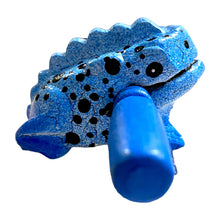 Load image into Gallery viewer, 1.5&quot; Wooden Musical Frog - Blue Dart Design (Percussion Instrument)