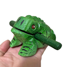 Load image into Gallery viewer, 3" Wooden Musical Frog - Forest Design (Percussion Instrument)