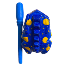 Load image into Gallery viewer, 1.5&quot; Wooden Musical Frog - Sea Design (Percussion Instrument)