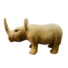 Load image into Gallery viewer, Wooden handcrafted Rhino Figurine Decoration