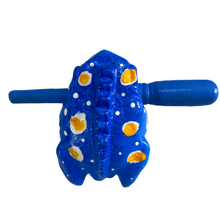 Load image into Gallery viewer, 1.5&quot; Wooden Musical Frog - Winter Design (Percussion Instrument)