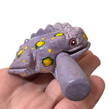 Load image into Gallery viewer, 1.5&quot; Wooden Musical Frog - Lavender Design (Percussion Instrument)