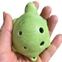 Load image into Gallery viewer, Ceramic Turtle Ocarina Green