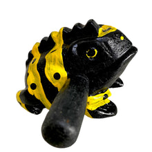 Load image into Gallery viewer, 1.5&quot; Extra Small Yellow Dart Frog Musical Frog Percussion Instrument
