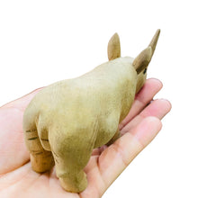 Load image into Gallery viewer, Wooden handcrafted Rhino Figurine Decoration