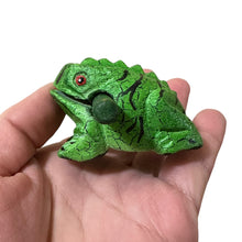 Load image into Gallery viewer, 1.5&quot; Wooden Musical Frog - Forest Design (Percussion Instrument)