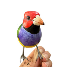 Load image into Gallery viewer, Wooden Hand-painted Red Finch Bird Figurine Decoration