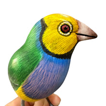 Load image into Gallery viewer, Wooden Hand-painted Yellow Finch Bird Figurine Decoration