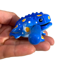 Load image into Gallery viewer, 1.5&quot; Wooden Musical Frog - Winter Design (Percussion Instrument)