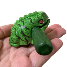 Load image into Gallery viewer, 1.5&quot; Wooden Musical Frog - Forest Design (Percussion Instrument)