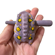 Load image into Gallery viewer, 1.5&quot; Wooden Musical Frog - Lavender Design (Percussion Instrument)