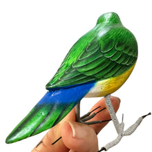 Load image into Gallery viewer, Wooden Hand-painted Yellow Finch Bird Figurine Decoration