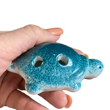 Load image into Gallery viewer, Ceramic Turtle Ocarina Ocean Green