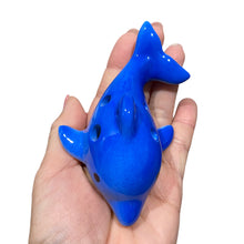 Load image into Gallery viewer, Happy Ceramic Dolphin Ocarina Ocean Blue