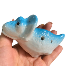 Load image into Gallery viewer, Ceramic Dinosaur Ocarina Blue