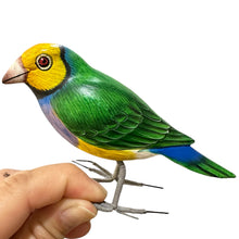 Load image into Gallery viewer, Wooden Hand-painted Yellow Finch Bird Figurine Decoration