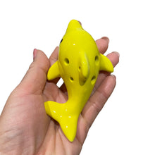 Load image into Gallery viewer, Happy Ceramic Dolphin Ocarina Yellow