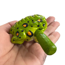 Load image into Gallery viewer, 1.5&quot; Wooden Musical Frog - Fern Design (Percussion Instrument)