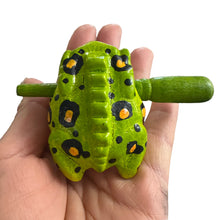 Load image into Gallery viewer, 1.5&quot; Wooden Musical Frog - Fern Design (Percussion Instrument)