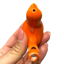 Load image into Gallery viewer, Ceramic Water Whistle Wind Instrument Orange Bird